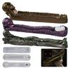 Skull Incense Stick Holder Silicone Molds Incense-Burner Ashes Catcher Epoxy Casting Mold Tealight Candle Holder Molds