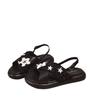 thick-soled black sandals for women to wear 2024 new summer fairy style with skirt sandals Roman beach shoes