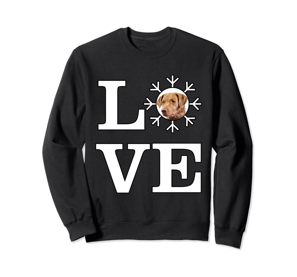 Love Snowflake Dog Chesapeake Bay Retriever Sweatshirt