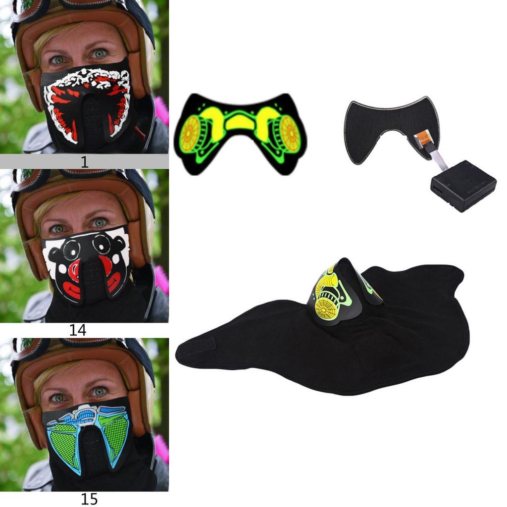 El Led Draad Halloween Pasen Rave Masker Lichtgevend Kostuum Masker Paas Decoraties