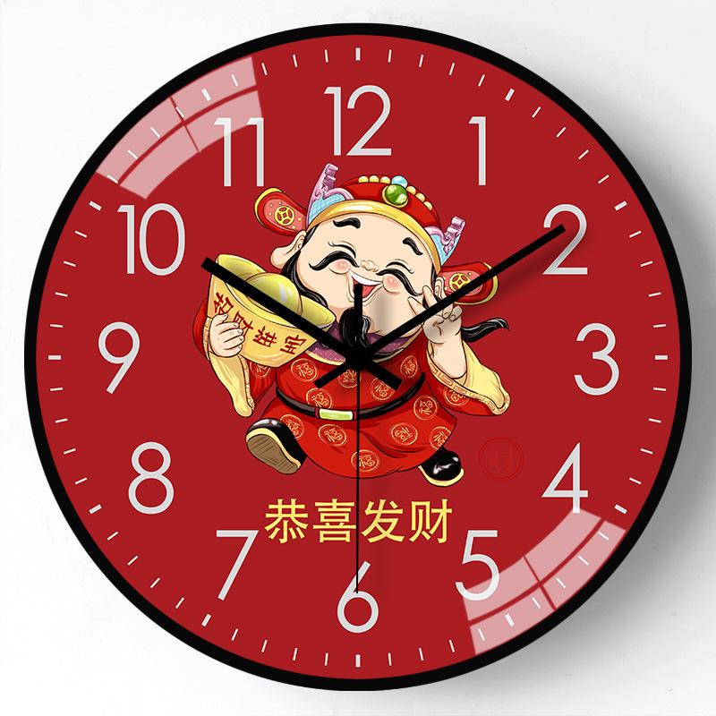 10-inch 25cm Wall Clock Living Room Home New Chinese Style Simple and Creative Chinese Style Clock Super Quiet Clock
