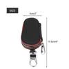 Universal Car Auto PU Leather Zipper Key Case Holder Storage Bag Cover Black
