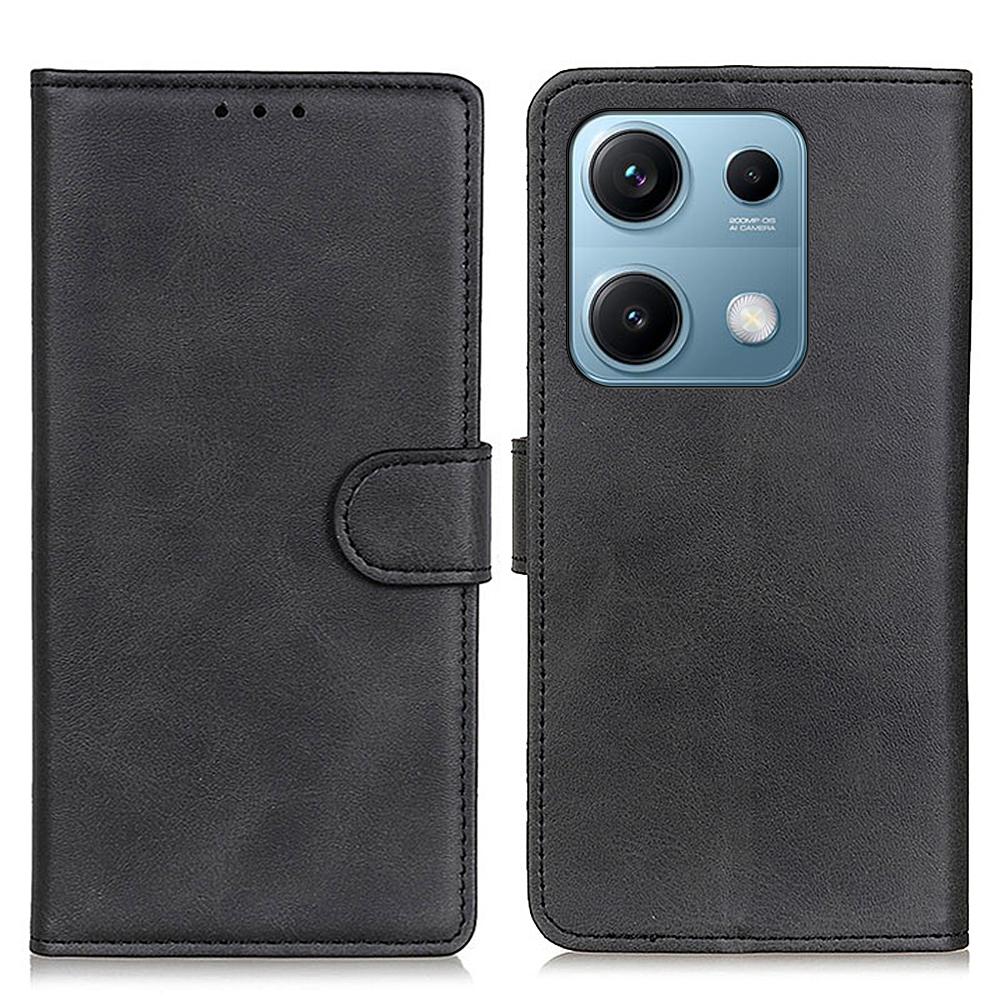 For Xiaomi Redmi Note 14S 4G Case Cowhide Texture Leather Wallet Stand Phone Cover