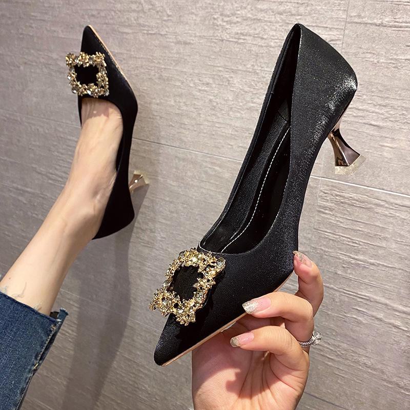 2024 Women's Red Stiletto High Heels - Chinese Style Bridal Shoes, Xiuhe, 3CM/5CM