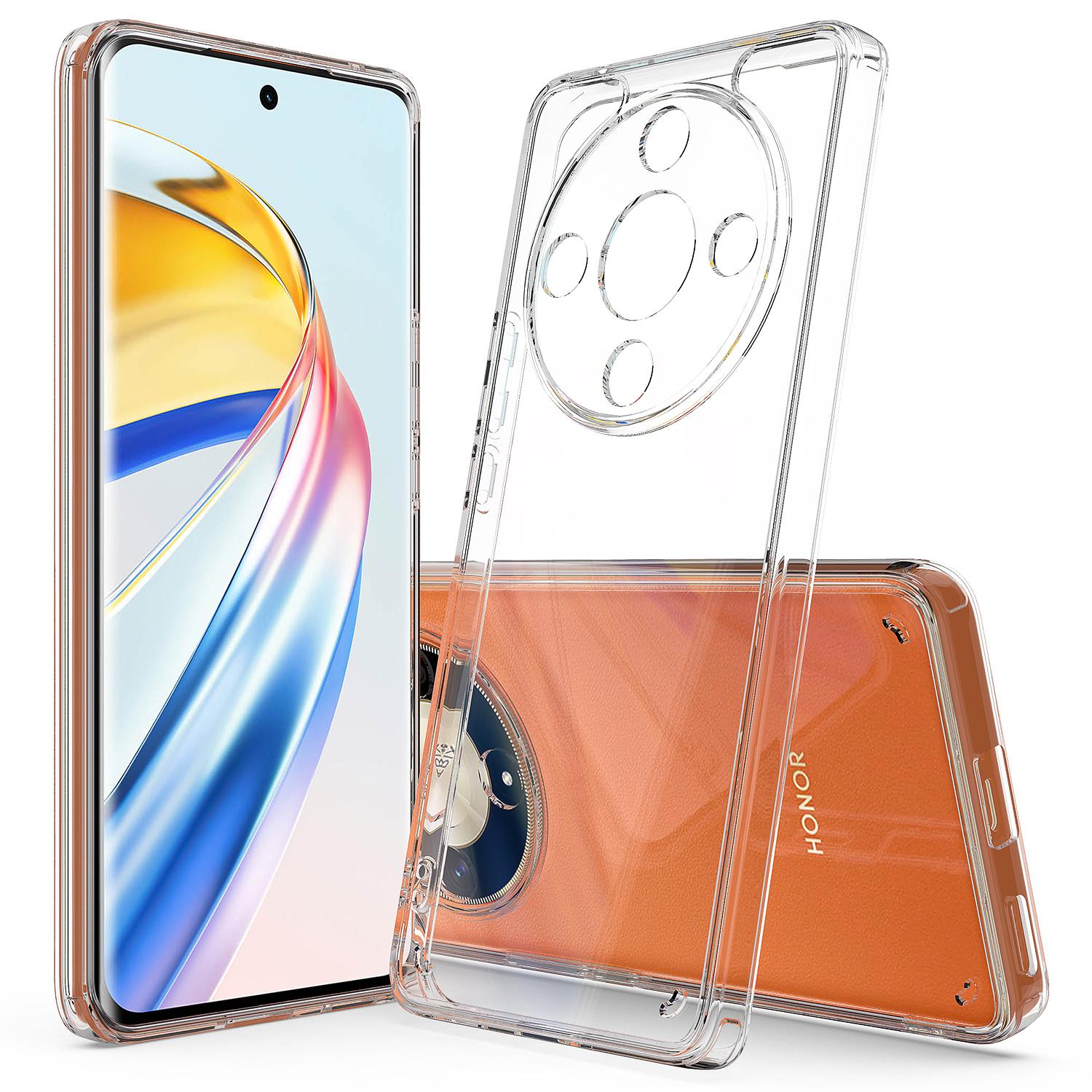 

For Honor X9b 5G/Magic6 Lite 5G Clear Case TPU+Acrylic Shockproof Phone Cover A