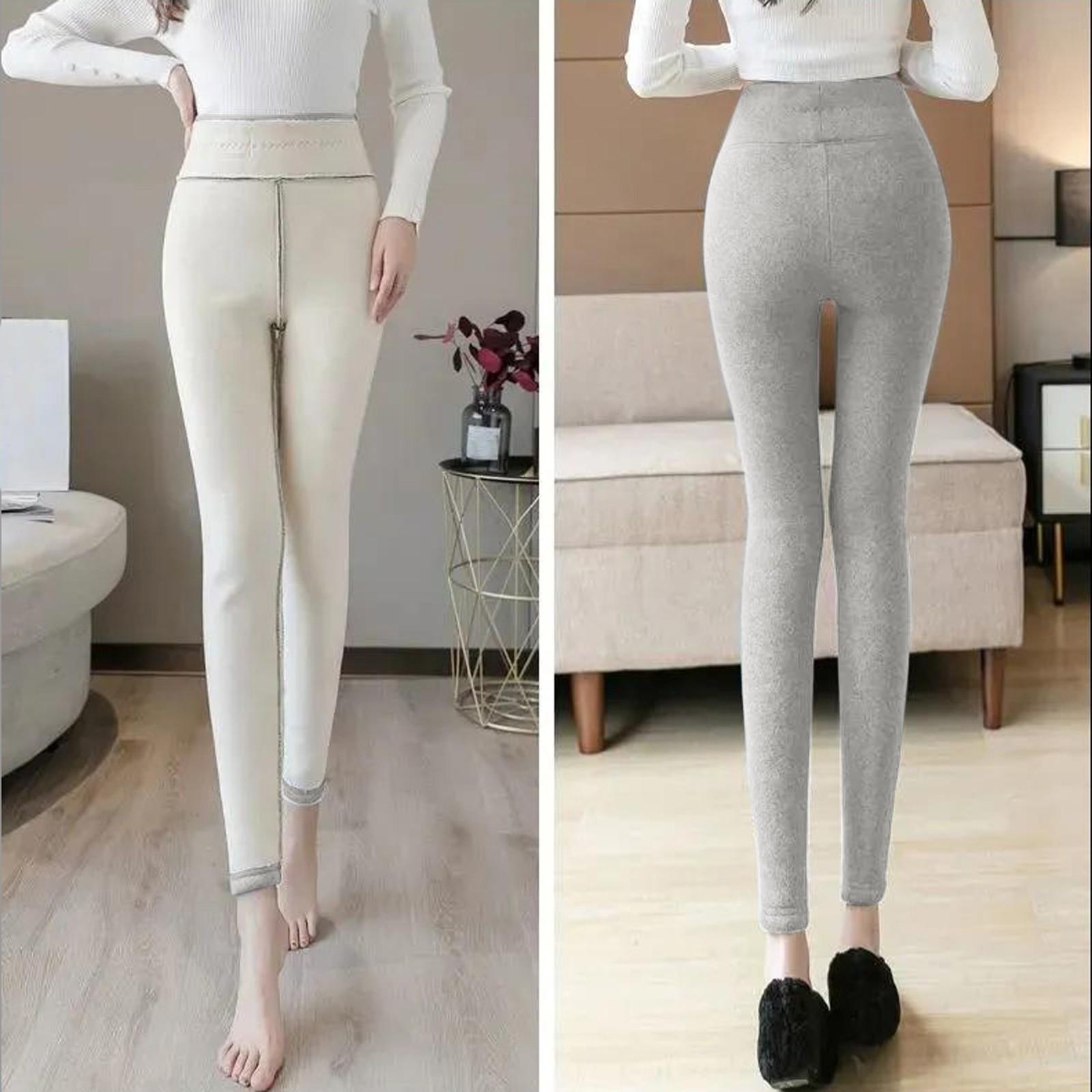 Теплые повседневные зимние однотонные брюки — фото 5