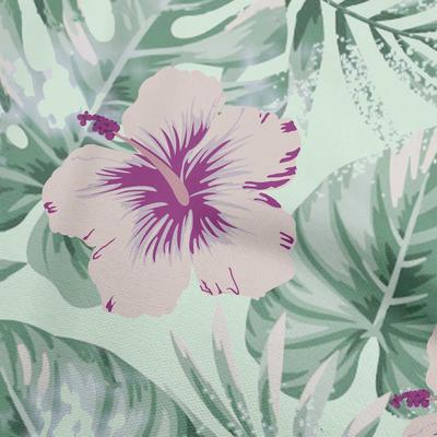 Cotton Flex Mint Green Fabric Tropical Dress Material Fabric Print Fabric By The Yard 40 Inch