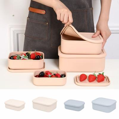 Food Grade Microwave Oven Lunch Box with Lid Food Storage Container Silicone Lunch Box  Picnic