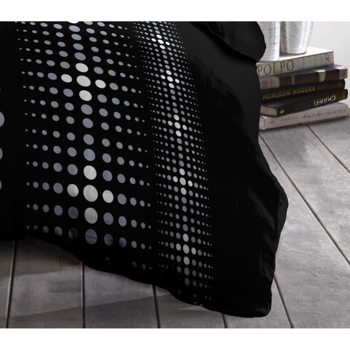 Steevy Microfiber Duvet Cover Set - 1 Duvet Cover 140x200 Cm + 1 Pillowcase 63x63 Cm - Black - HOME LINGE PASSION