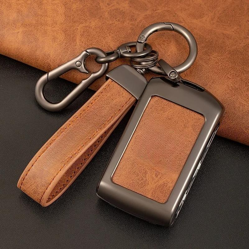 Zinc Alloy Car Key Case Cover Shell Holder Fob For Volvo S60 S90 Xc40 Xc60 Xc90 V90 Polestar 1 Polestar 2 Keychain Car Accessory