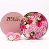 Boîte Ronde de Fleurs de Savon, Bénédictions pour Bébé Rose