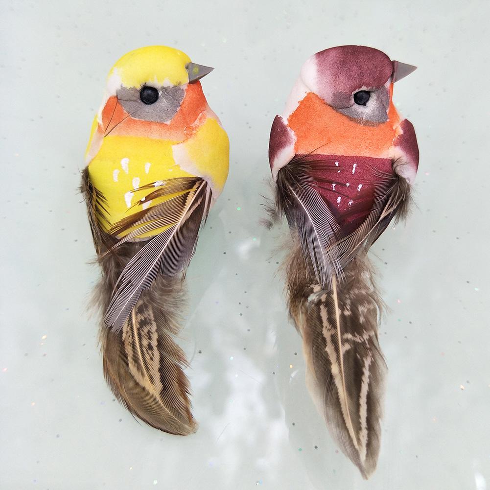 12/1 STÜCK Künstliche Vögel Falsches Schaumstofftier Simulation Feder Vögel Modelle DIY Hochzeit Zuhause Garten Ornament Dekoration