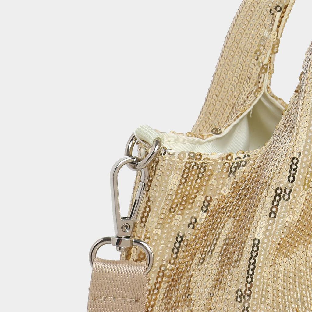 Elegant French Sequin Commuter Bag – Handbag & Crossbody for Evening
