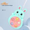 Children Brain Game Entertainment Cartoon Push to Play Pendant Hand Eye Coordination Finger Training Whacking Mole Toy with Hanging Rope Kids Toys