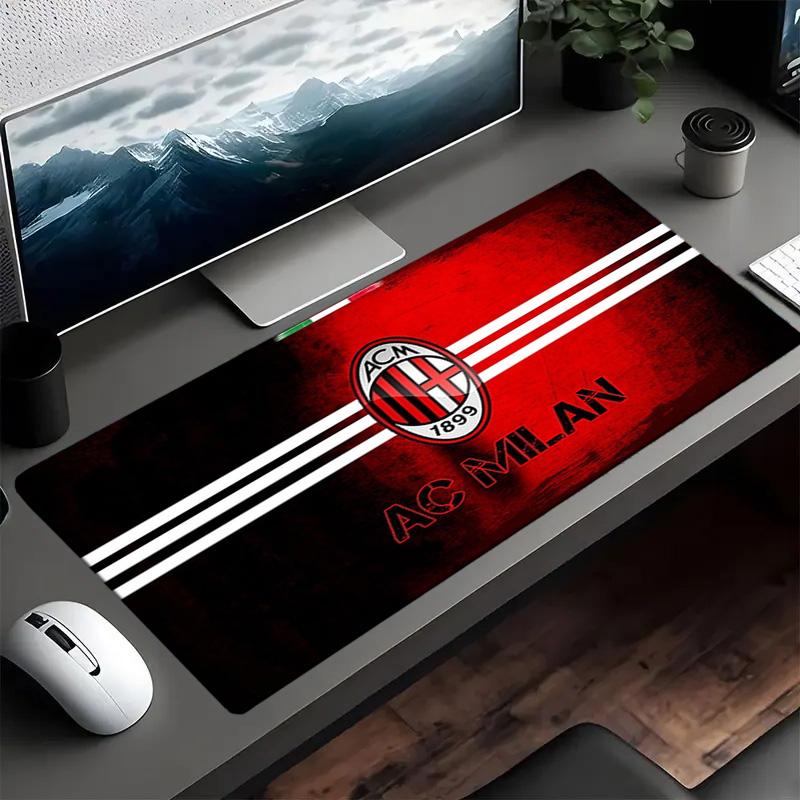 Tappetino per mouse con stemma AC Milan, Tappetino per mouse, Tappetino per mouse da gioco, Tappetino per tastiera, Decorazione per scrivania per computer portatile, Regalo per tifosi, Regalo di compleanno