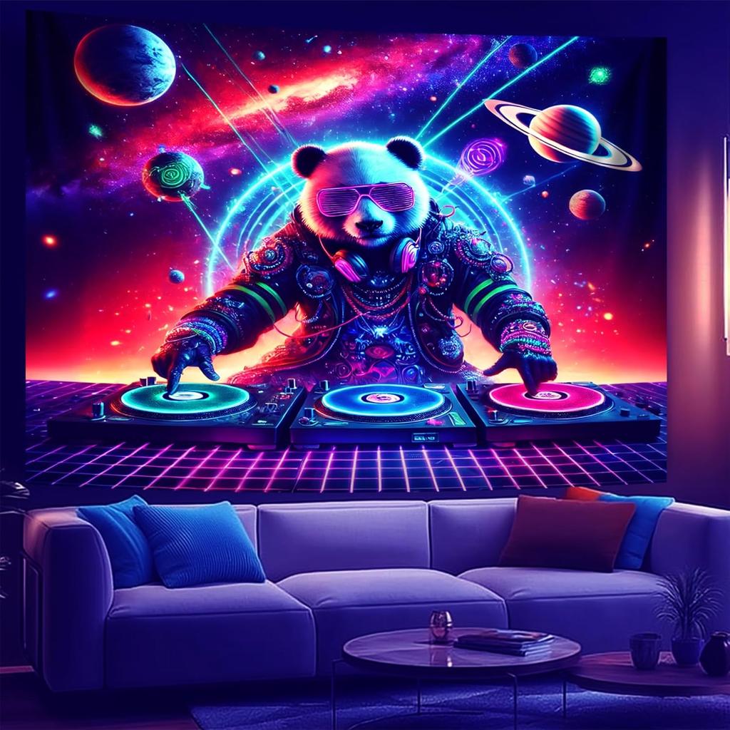 NYZE Astronaut Space Tapestry for Bedroom, Glow In the Dark Room Decor Wall Tapestries, Cool Galaxy Planet Wall Hanging, Wall Ha
