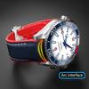 New 20mm 22mm Rubber Silicone Back Blue Watch Strap Nylon Watchband For Omega Seamaster 300 Speedmaster 8900 Planet Ocean Tools