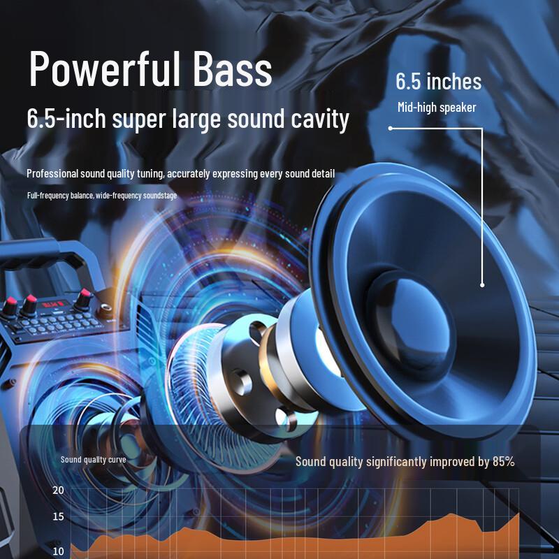 Newmine K511 Portable KTV Bluetooth Speaker with Dual Microphones (CN version)