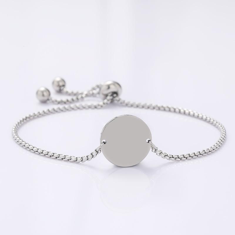 Stainless Steel Round Pearl Chain Bracelet - European & American Style, Festival Gift