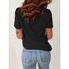 European Size Women's Size Oversized Casual T-Shirt - Bold "Who I Trust Carefully" Letter Print Round Neck Short Sleeve Top, Comfortable Casual Attire
