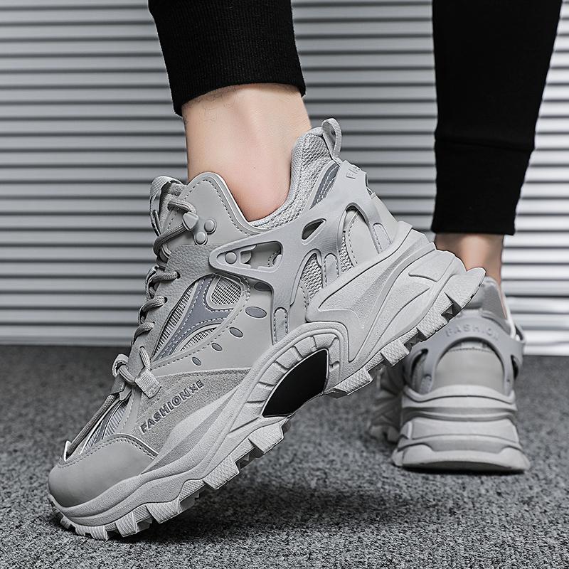 Jesienne Męskie Buty Modne Grube Trampki Zwiększające Wzrost Codzienne Buty Męskie Treningowe Buty Sportowe Duże Rozmiary 39-46