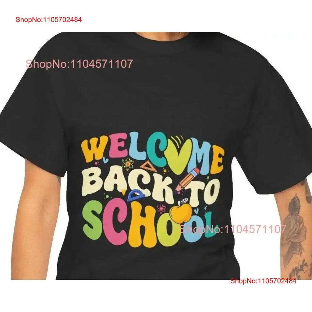 Welcome Back to School T Shirt Fun Teacher and StudenT Colorful Classroom Outfit Spirit vintage Washed Slightly Stretched