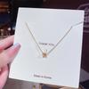 Fashion Light Luxury Titanium Steel Necklace Women'S High-End Pendant Sweet Temperament Collarbone Chain Does Not Fade Accessories
