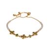 Gold Electroplated Zircon Flower Jewelry For Women Stylish Office Accessory