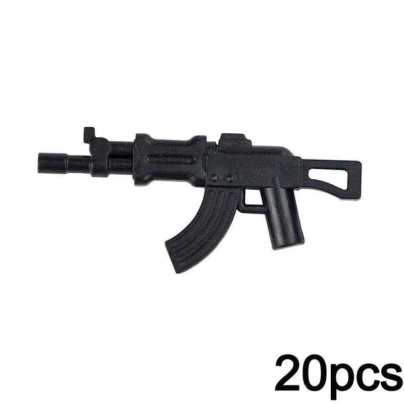 20pcs WW2 Military SWAT Guns Bricks Model Series Guns Assemble Educational MOC Army Building Blocks Soldier Militaries Kid Toys