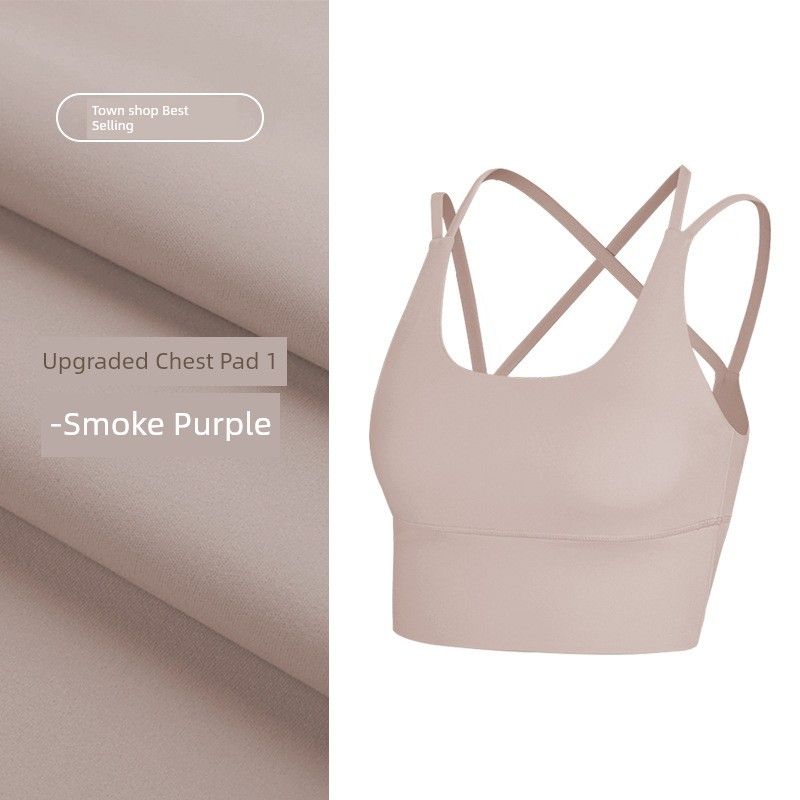 Export Soft Glutinous Yoga Straps Fitness Beauty Back Yoga Vest Sports Intimates Bubble Wrap Running Cover Supernumerary Breast Tops Women
