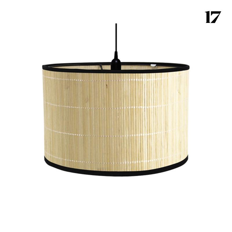 Chinese Retro Style Handmade Bamboo Lamp Shade  Flower Print Lampshade Home Decor Chandelier E27 Lampshade Crafts