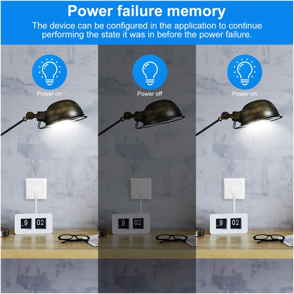 Corui Tuya Wifi Smart Socket With Power Monitor 16a Us Smart Plug Support Smart Life App Alexa Google Assistant Voice Control