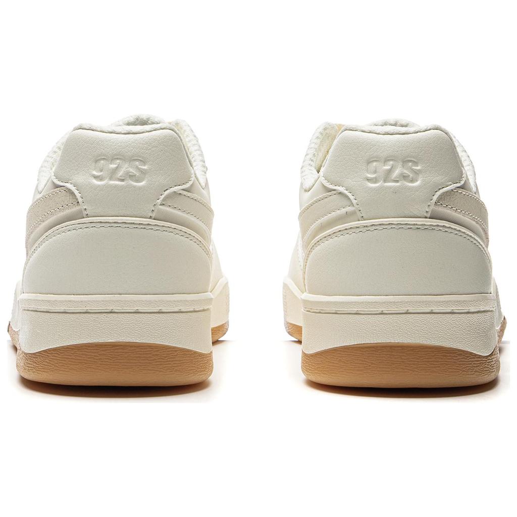 Li Ning Zheng Rong Synthetic Leather 92S Comfortable Versatile Non-Slip Wear-Resistant Low-Top Skate Shoes Men Sneakers Beige AEPU037-4