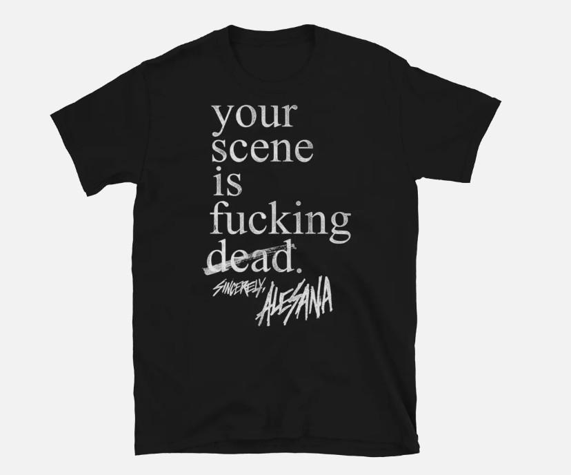 ALESANA Your Scene Is F*cking Dead Post-Hardcore Band T-Shirt Unisex T-Shirt M