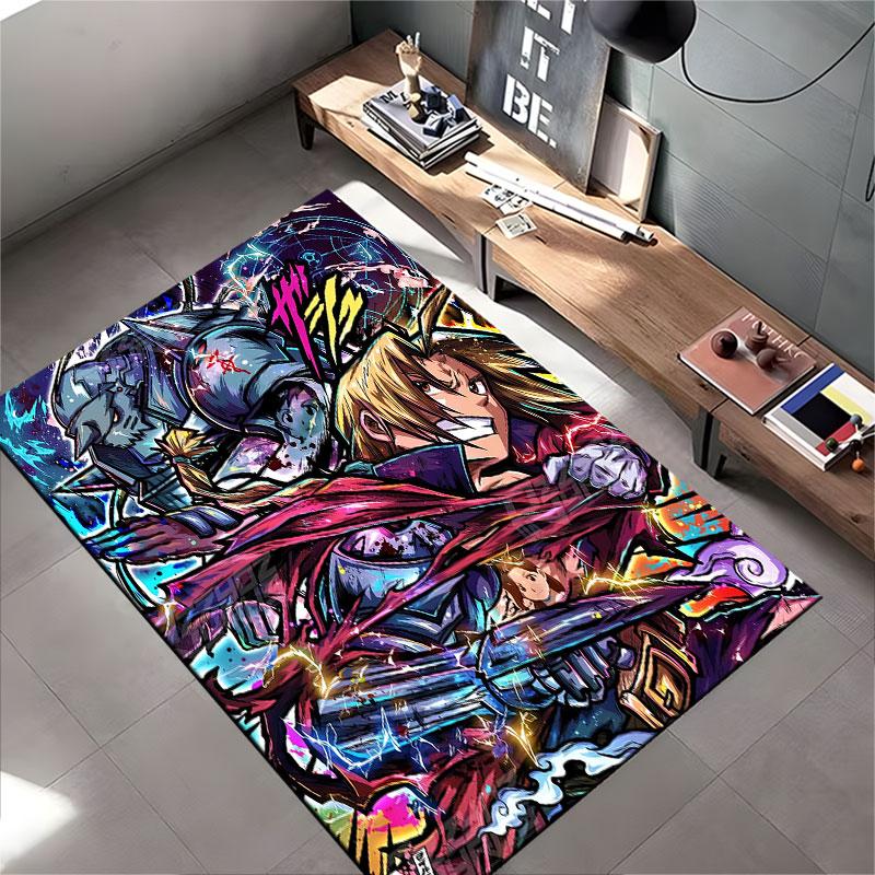 Anime Characters Action Scene suitable as a non-slip mat for the living room or bedroom sofa