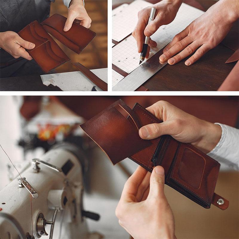 Black Stiff Oak Plant Tanned Leather, Top Layer Cowhide, 2mm Thick Handmade DIY Leather Bag, Leather Fabric