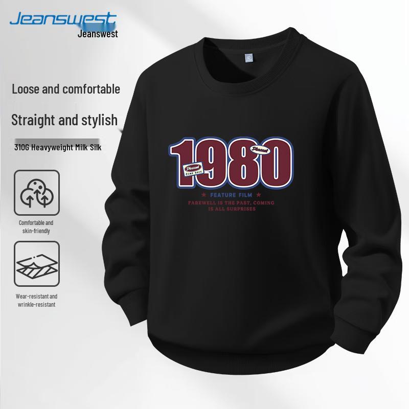 

JEANSWEST Men s American Fashion Loose Fit Pullover Sweatshirt 4XL