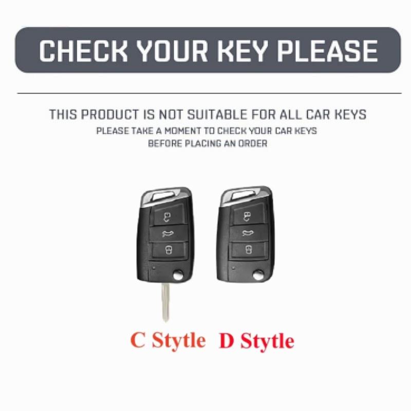 Leather Car Folding Key Case Cover for VW Volkswagen Golf 7 MK7 Tiguan MK2 For SEAT Ateca Leon FR 2 Ibiza For Skoda Octavia A7