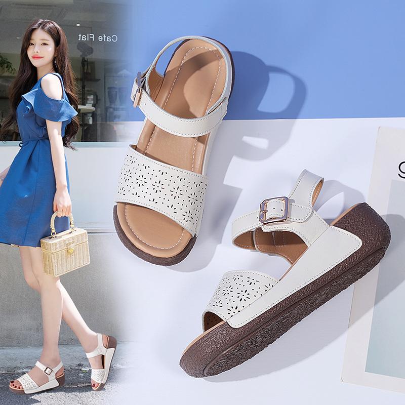 Fashion Women Sandals Wedge Heels Sandals Summer Shoes For Women Elegant Heeled Sandalias Mujer Summer Footwear Female Wedges Shoes New