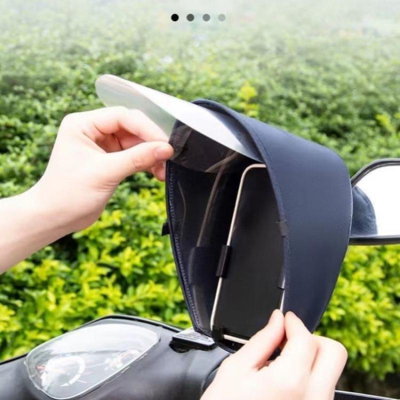Multifunctional Mobile Phone Sunshade and Rain Cover Bracket: Waterproof, Dustproof, Anti-Freeze for Riders