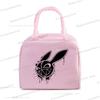 Cartoon Rabbit Series Print Portable Lunch Bag Women Kids Food Thermal Box Multi-function Office Bento Insulated Bunny Handbag
