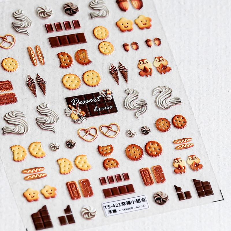 New Fruit Strawberry Jelly Nail Art Cute Stickers Sweetheart Cherry Bow Rabbit Diy Nail Decoration