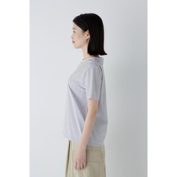 Human Woman Short Sleeve Striped Size M T-Shirt (Organic Cotton) / Women's / 077-5160314 013_Black Striped,