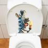 Creative and Funny Zebra Eating Ice Cream Restaurant Kitchen Decorative Wall Stickers