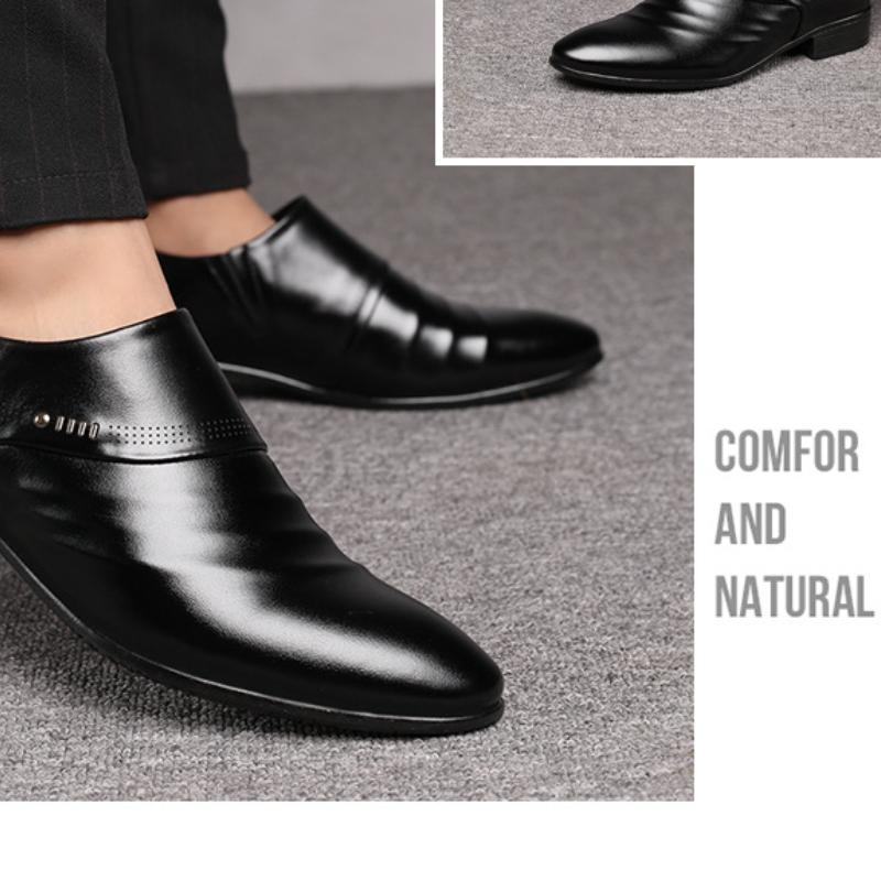 Spring Men Leather Shoe Carved Business Formal Dress British Style Large Size Men Shoe Hollowed Out Perforated Men Shoes