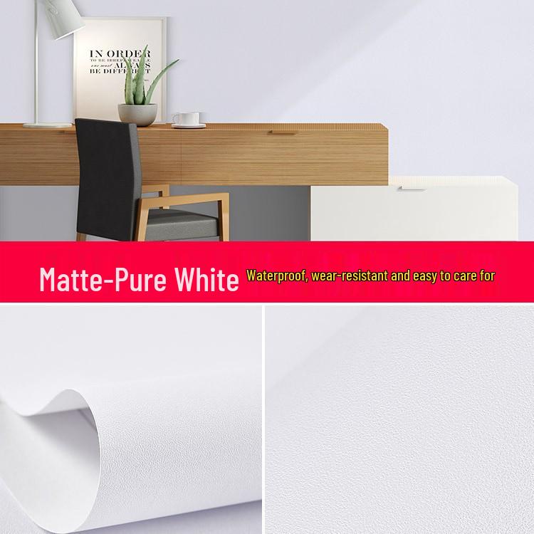 Gray Waterproof Self-Adhesive Wallpaper for Bedroom, Living Room, Dorm, or Shop Decor.