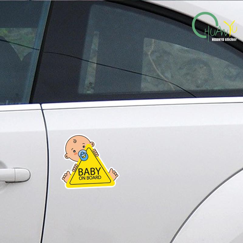 Baby On Board PVC Car Stickers Tuning Cartoon Window Decals Automobiles Decoration  Bomb Ornament