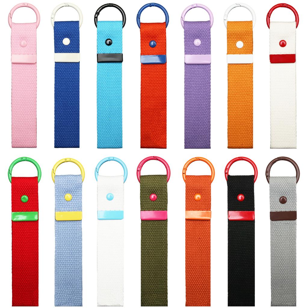 Handmade Diy Decorative Webbing Cloth Sticker Embellished Polyester Webbing Lanyard Korean Version Ins Spring Buckle Bag Pendant