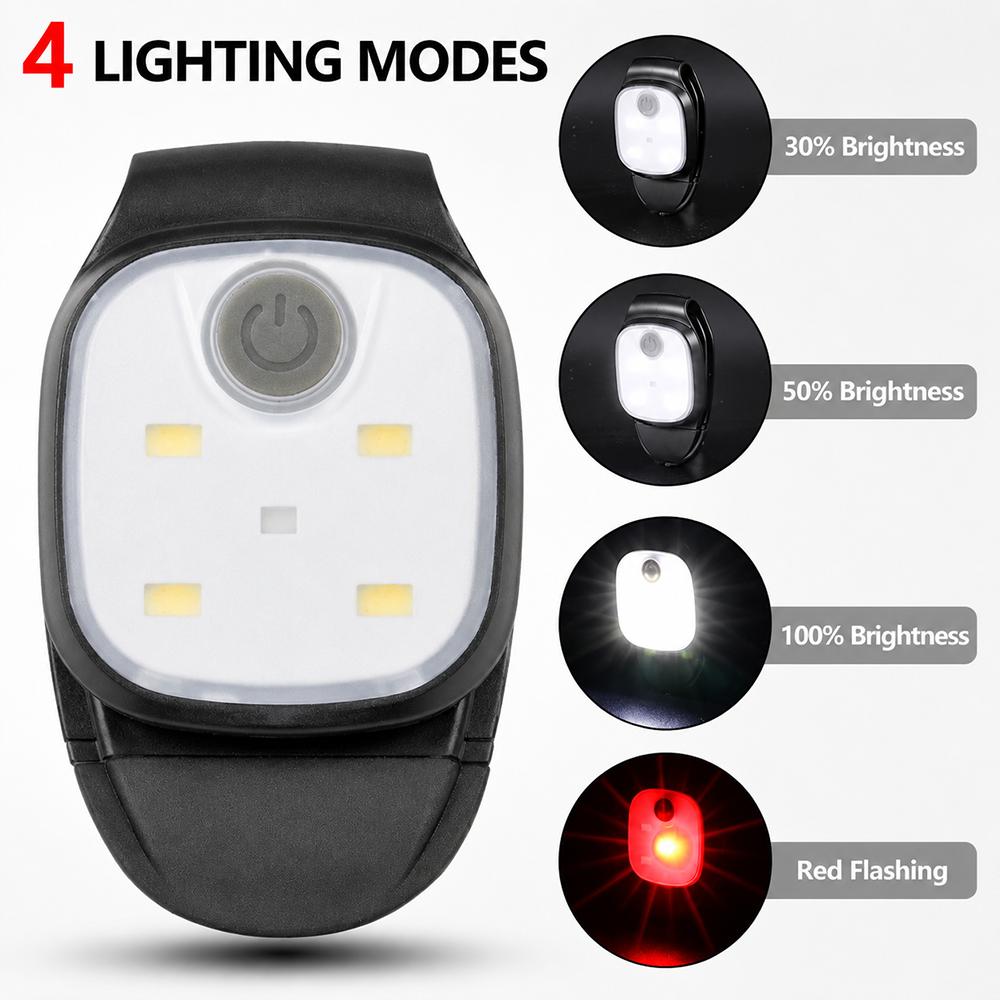 Portable Running Clip Light LED Clip Lamp On Hat Pocket Collar Outdoor Cycling Night Jogging Warning Lamp USB Rechargeable