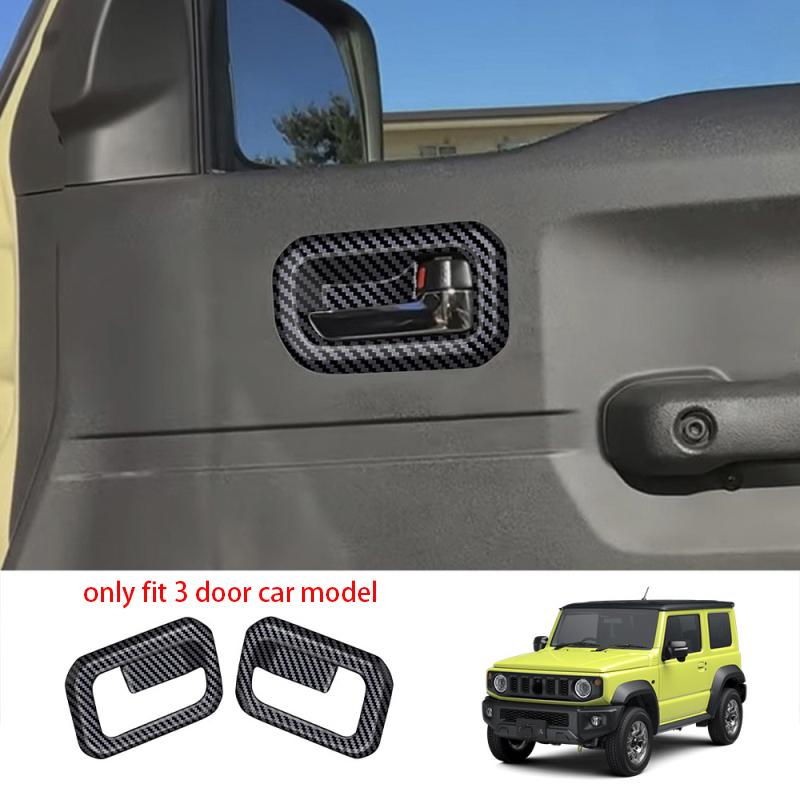 For Suzuki Jimny Nomade -2025 ABS carbonfiber door handle bowl window rise switch gear Handbrake AC vent Navigation cover